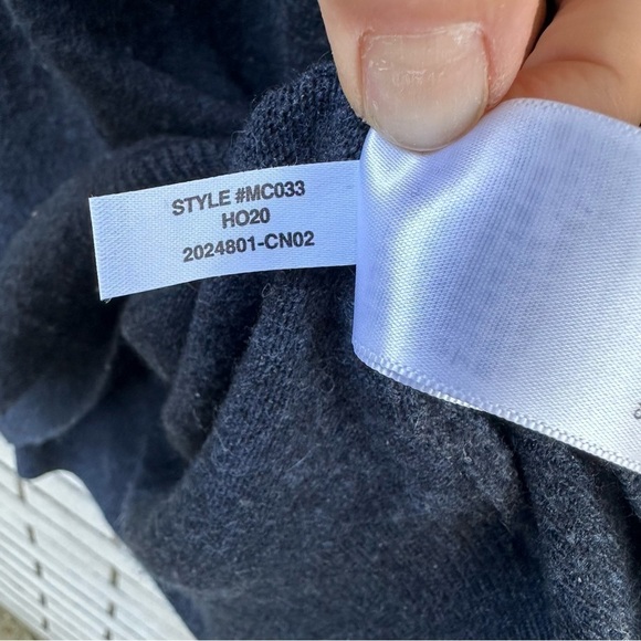 Madewell Wool Alpaca Colorblock Yoke Pullover Sweater Navy Rust Winter White - Picture 6 of 11